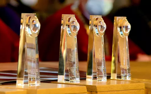 Statuetka nagroda w konkursie JM Rektora PŁ