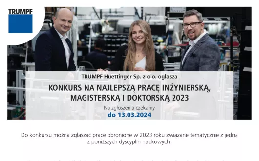 Plakat konkursu na najlepszą pracę dyplomową