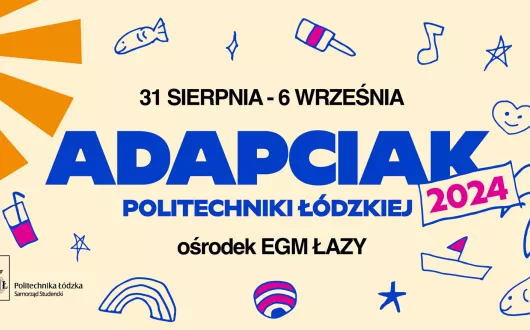 Baner promujący studencki wyjazd szkoleniowo-integracyjny "Adapciak"