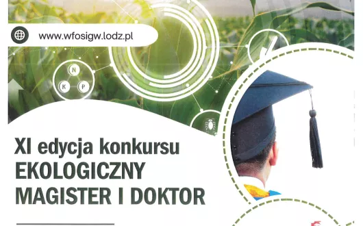 Plakat promujący 11. edycję konkursu Ekologiczny magister i doktor