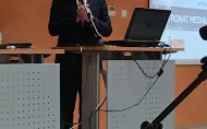 Dziekan Wydziału przemawia do uczestników konferencji.